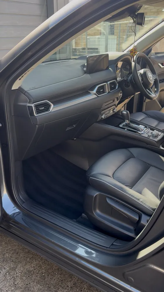 Mazda CX-5 interior after a full clean with the passenger door open